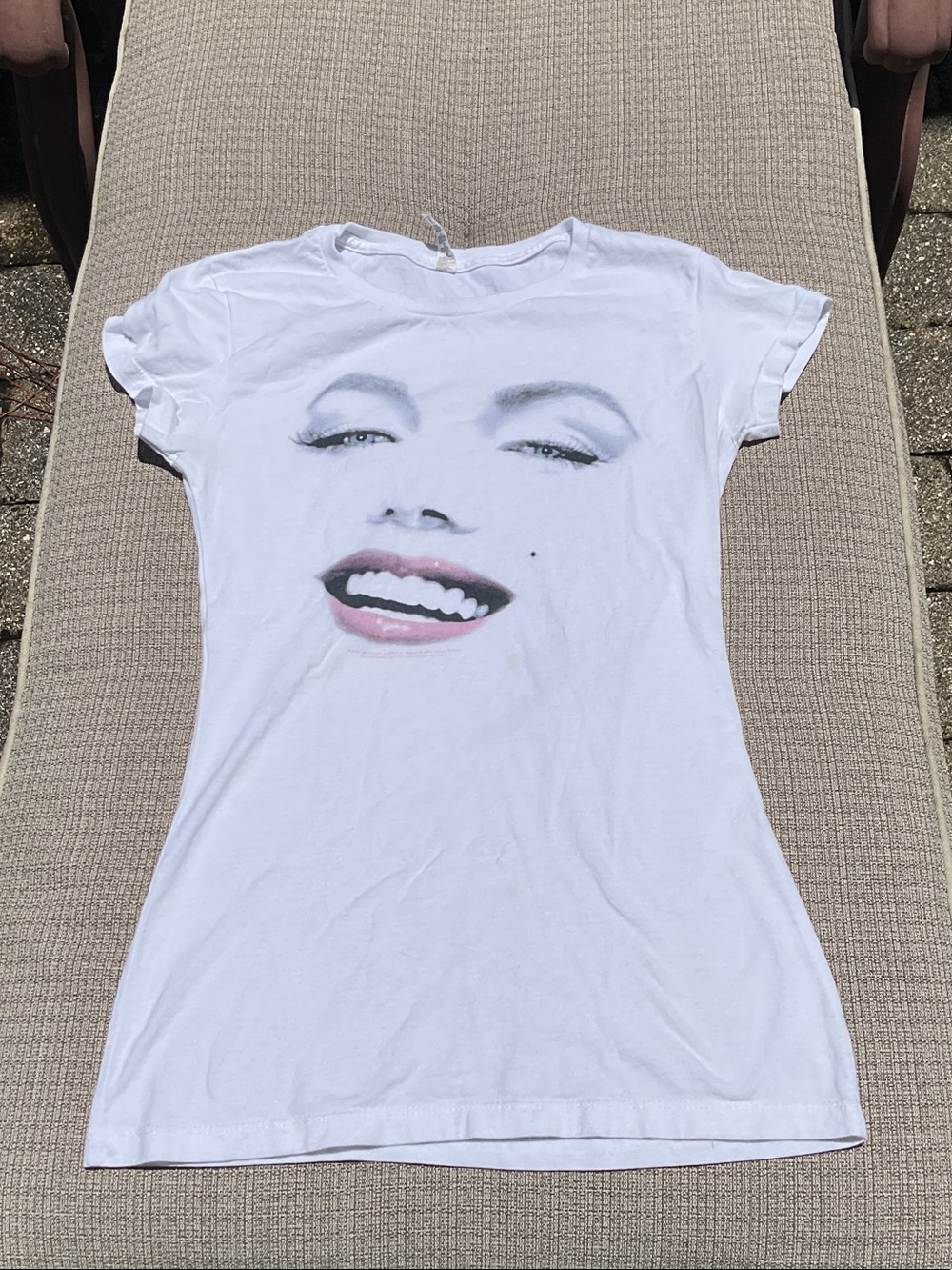 Alstyle White Marilyn Monroe Graphic Women's Short-Sleeve Tee